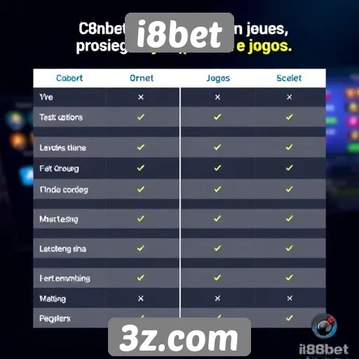Comparativo entre i8bet e concorrentes no setor de jogos